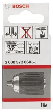 Bosch - 2-13 mm - 3/8''-24 Anahtarsız Mandren