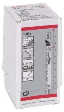 Bosch - Temiz Kesim Serisi Ahşap İçin T 101 D Dekupaj Testeresi Bıçağı - 100'Lü Paket
