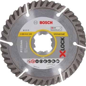 Bosch - X-LOCK - Standard Seri Genel Yapı Malzemeleri İçin Elmas Kesme Diski 115 mm