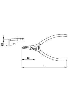 CETA FORM E65-44-0310 Dış Segman Pensesi 310 mm (Düz Uçlu-Yaylı)