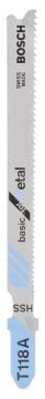 Bosch - Ekonomik Seri Metal İçin T 118 A Dekupaj Testeresi Bıçağı - 25'Li Paket