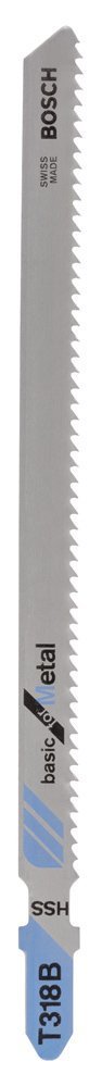 Bosch - Ekonomik Seri Metal İçin T 318 B Dekupaj Testeresi Bıçağı - 5'Li Paket