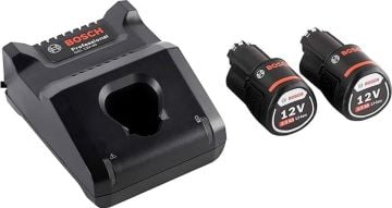 BOSCH 12V Başlangıç seti 2x2.0 Ah + GAL 12V-40 (2,0 Ah kapasiteli 2 x 12 V (akü ve hızlı şarj cihazı)