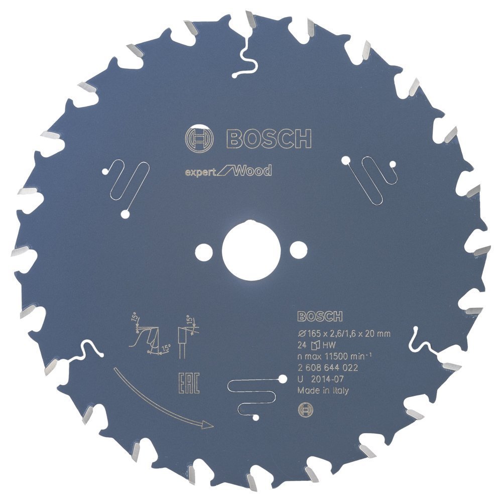Bosch - Expert Serisi Ahşap için Daire Testere Bıçağı 165*20 mm 24 Diş