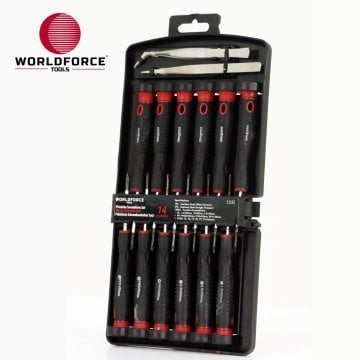 WOLRDFORCE Hassas Tornavida Seti 14 Parça