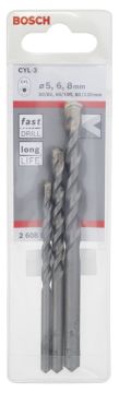 Bosch - cyl-3 Serisi, Beton Matkap Ucu 3'lü Set 5-6-8 mm