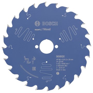 Bosch - Expert Serisi Ahşap için Daire Testere Bıçağı 190*30 mm 24 Diş