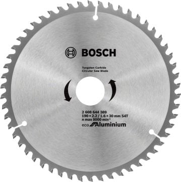 Bosch - Optiline Eco Serisi Alüminyum için Daire Testere Bıçağı 190*30 54 Diş