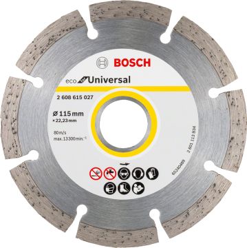 Bosch - Ekonomik Seri 9+1 Genel Yapı Malzemeleri İçin Elmas Kesme Diski 115 mm