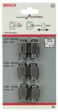 Bosch - Power Change Değiştirme Kiti, Yeni Progressor Serisi Delik Açma Testeresi (Panç) için 6 Parça