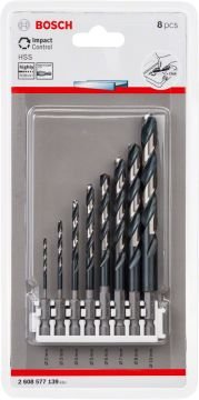 Bosch - Impact Control Serisi HSS Metal Matkap Ucu Seti 8'li - Click