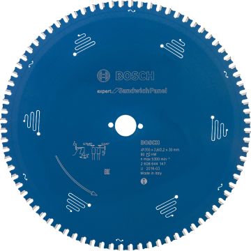 Bosch - Expert Serisi Çelik Levhalı Sandviç Panelleri için Daire Testere Bıçağı 355*30 mm 80 Diş