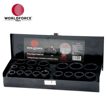Lokma Seti 20 parça 1/2'' 6 Köşe (8- 24, 27, 30, 32mm) Metal Kutu