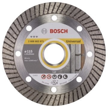 Bosch - Best Serisi Genel Yapı Malzemeleri İçin Turbo Segmanlı Elmas Kesme Diski 115 mm