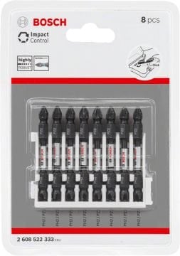 Bosch - Impact Control Serisi Çift Taraflı Vidalama Ucu 8'li PH2/PZ2 *65mm