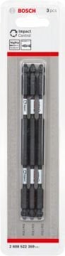 Bosch - Impact Control Serisi Çift Taraflı Vidalama Ucu 3'lü PZ2 *150mm