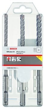 Bosch - SDS plus-5X Serisi Kırıcı Delici Matkap Ucu 3 Parça Set ( 6,8,10 x 160 mm)