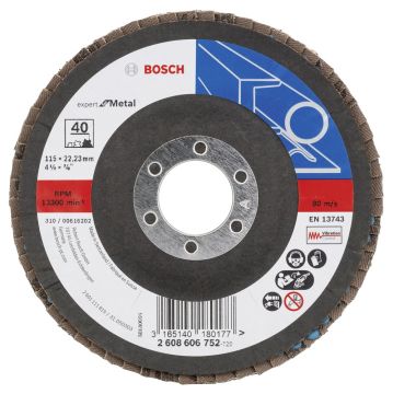 Bosch - 115 mm 40 Kum Expert Serisi Metal Flap Disk