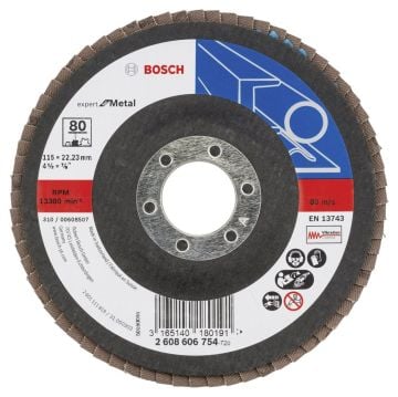 Bosch - 115 mm 80 Kum Expert Serisi Metal Flap Disk