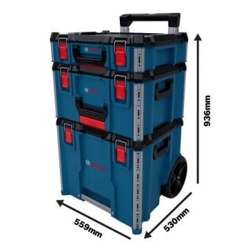 Bosch L-Boxx Contractor Tekerlekli 3'lü Takım Çantası Seti 1600A037DY