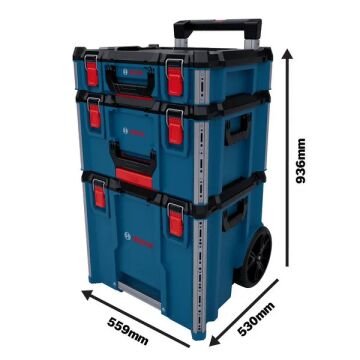 Bosch L-Boxx Contractor Tekerlekli 3'lü Takım Çantası Seti 1600A037DY