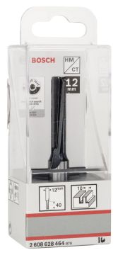 Bosch - Standard Seri Ahşap İçin Çift Oluklu, Sert Metal Ekstra Uzun Düz Freze Ucu 12*10*81mm
