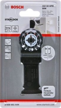 Bosch - Starlock - AIZ 32 APB - BIM Ahşap ve Metal İçin Daldırmalı Testere Bıçağı 1'li
