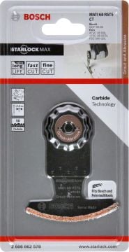 Bosch - Starlock Max - MATI 68 RST5 - Carbide RIFF Zımpara Uçlu Segman Testere Bıçağı 50 Kum Kalınlığı 1'li